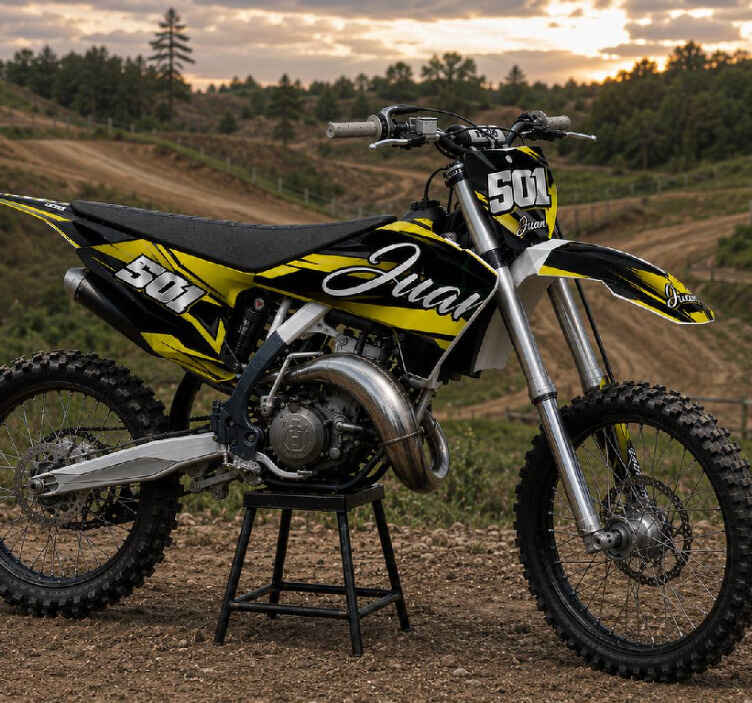 Motocross-dekor husqvarna tc / fc 450 mit namen - TenStickers