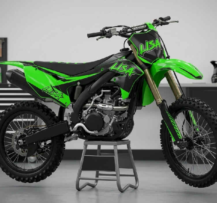 Motocross graphics for kawasaki kx 450 with name - TenStickers