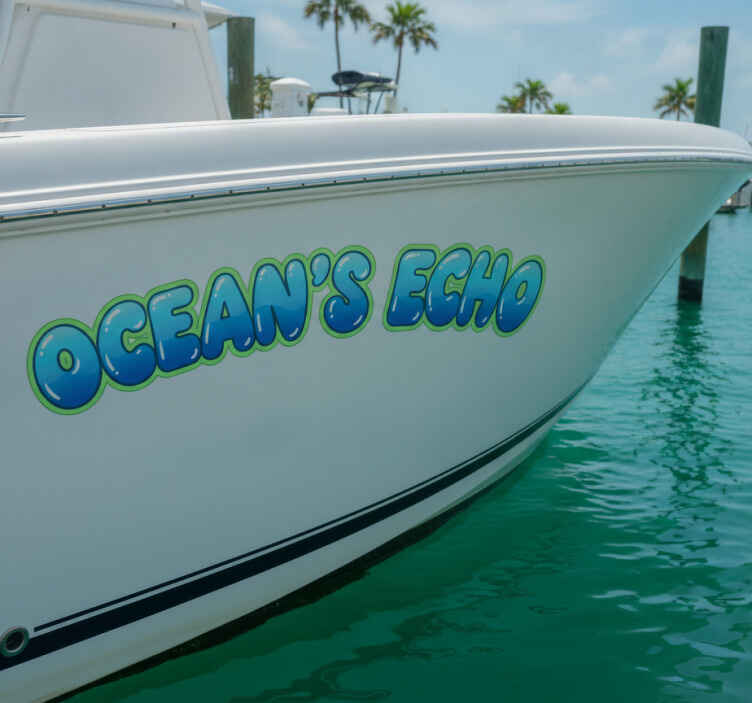 Jet boat decals personalised cool bubble design - TenStickers