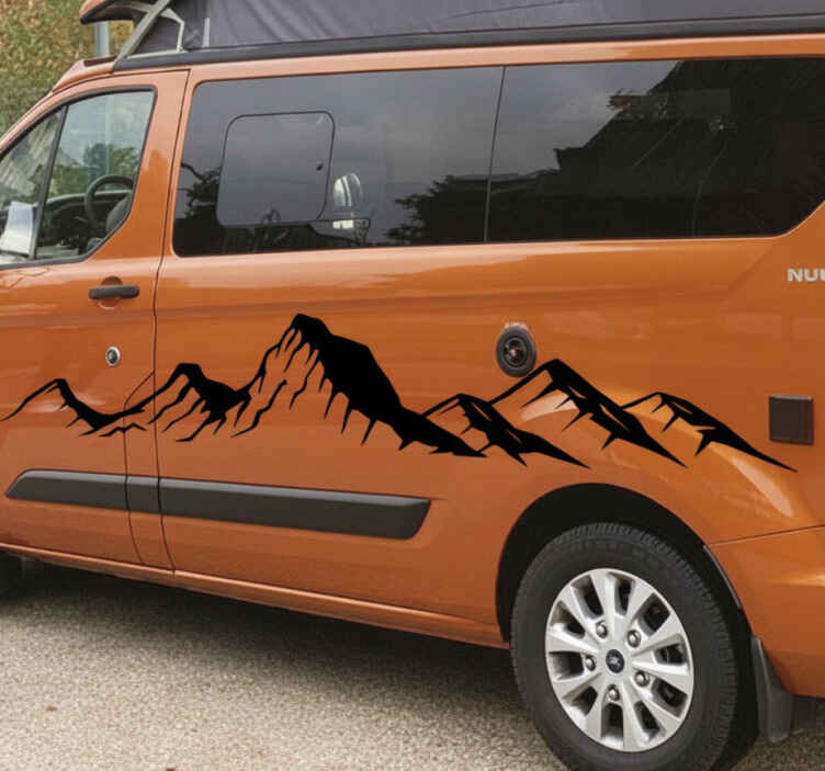 Lkw aufkleber einfarbige berge - TenStickers