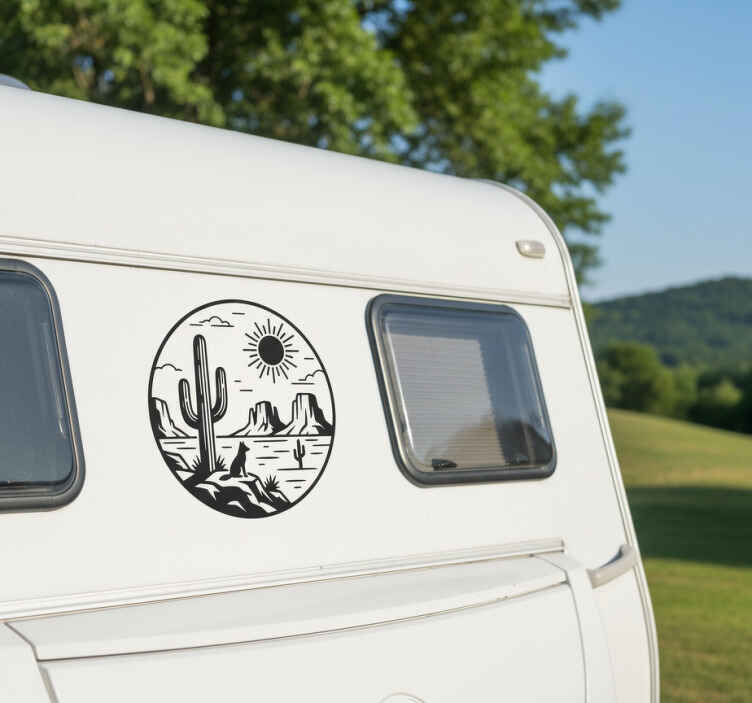 Desert design campervan decal - TenStickers