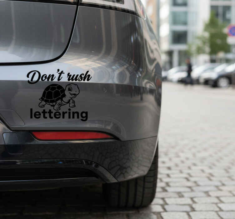 Autoaufkleber lass dir zeit schriftzug - TenStickers