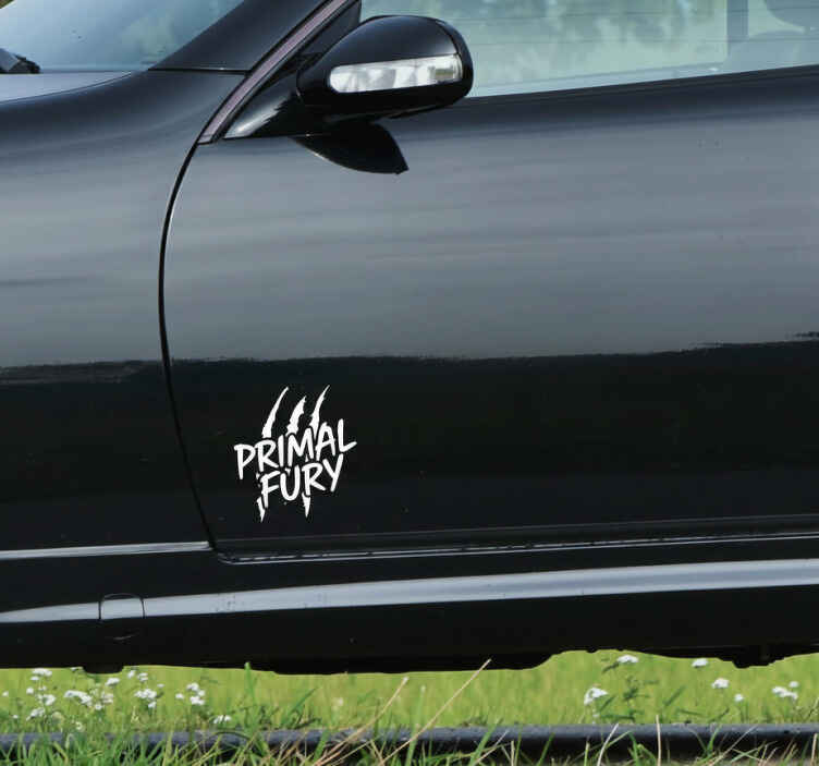 Autosticker krachtige monster slogan - TenStickers
