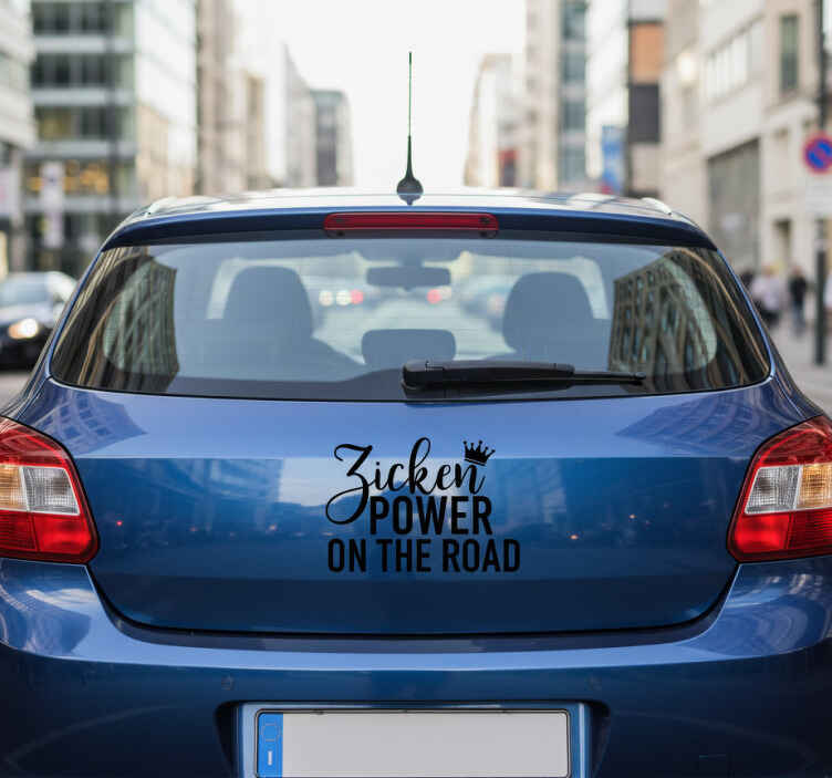 Autoaufkleber mit humorvollem frauen-zitat - TenStickers