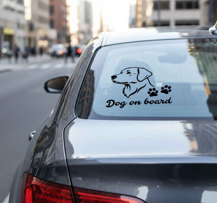 Autoaufkleber hund an bord - TenStickers