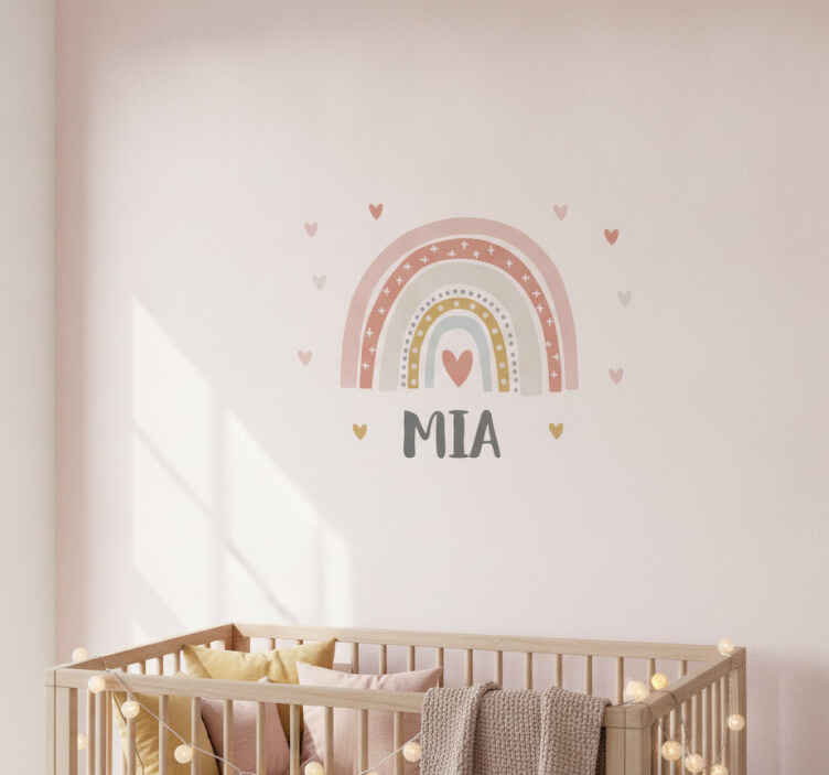 Gyvūnų lipdukas personalizuotas boho vaivorykštė - „Tenstickers“