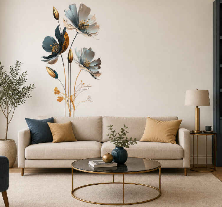 Vinilo para pared lujo botánico en casa - TenVinilo