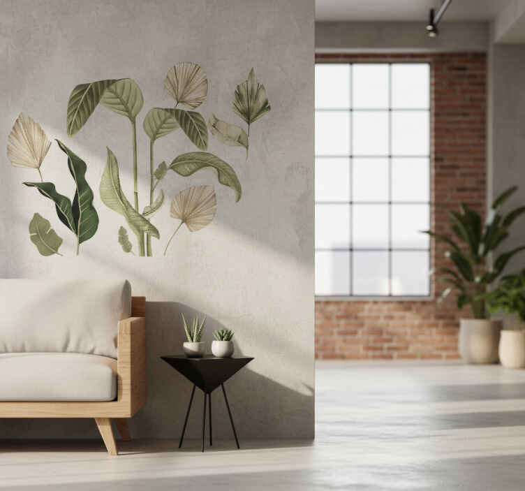 Sticker mural botanique shabby chic - TenStickers