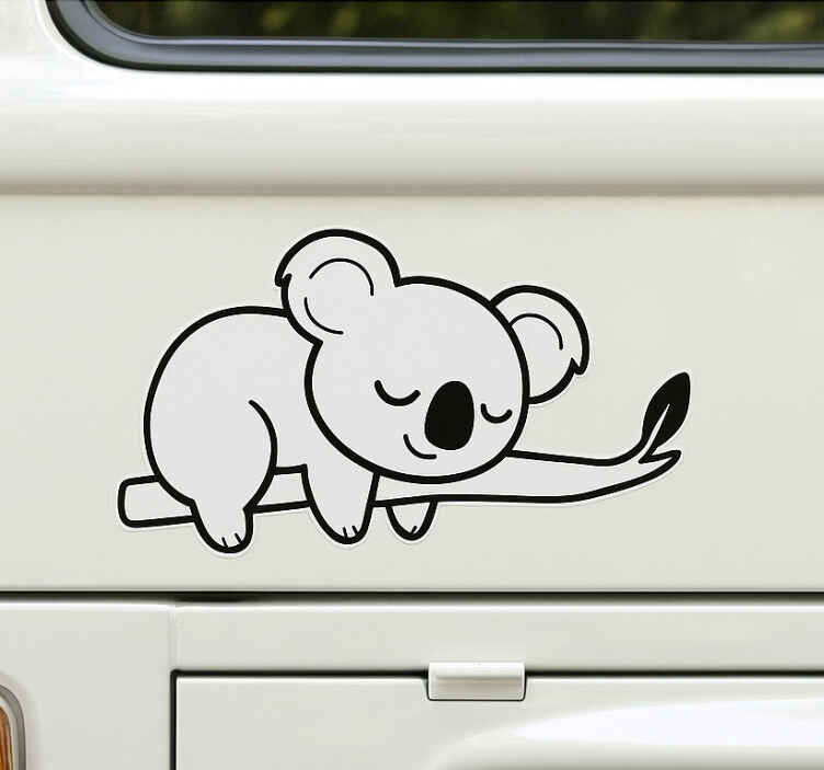 Sticker camping car koala endormi - TenStickers