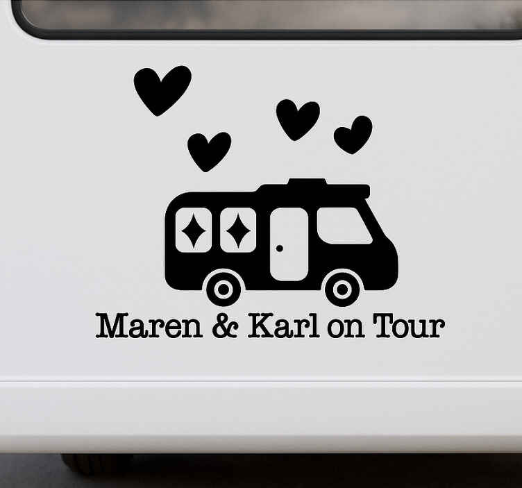 Sticker camping car design personnalisé - TenStickers