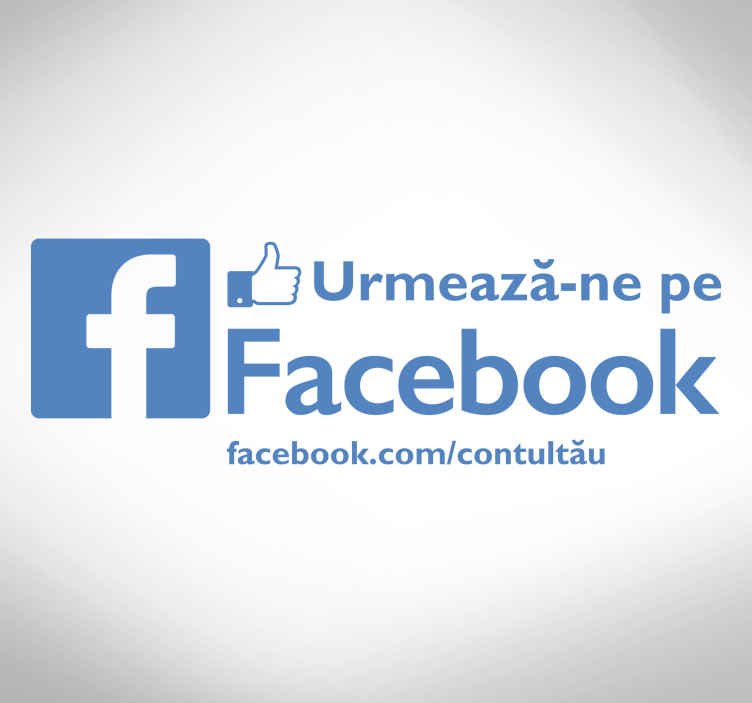 Urmați pe autocolantul facebook magazin - TenStickers