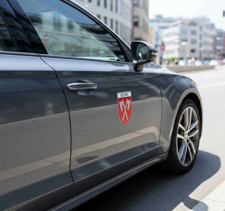 Autocollant voiture blason écusson de bienne - TenStickers