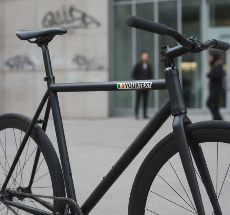Bike sticker with custom irish flag name - TenStickers