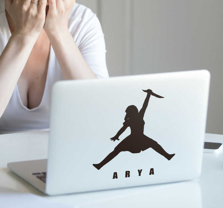 Sticker Texte Personnalisé silhouette Arya Stark