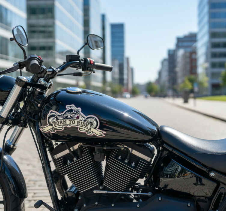 Adesivo moto design nato per guidare - TenStickers