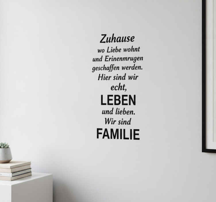 Meaningful house quotes wall sticker - TenStickers