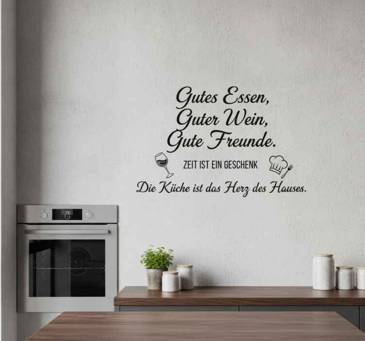 Gourmet kitchen quote wall sticker - TenStickers