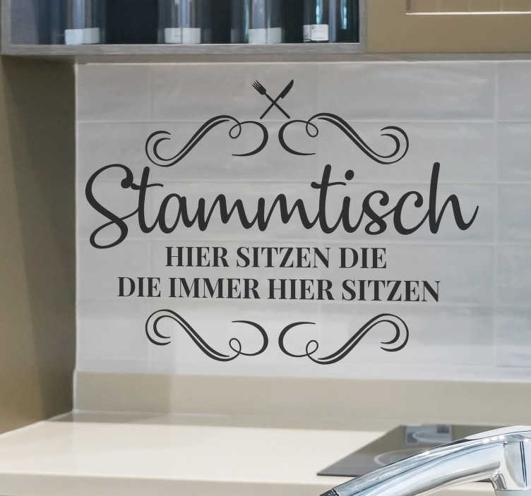 Stammtisch Zitat Wandtattoo TenStickers