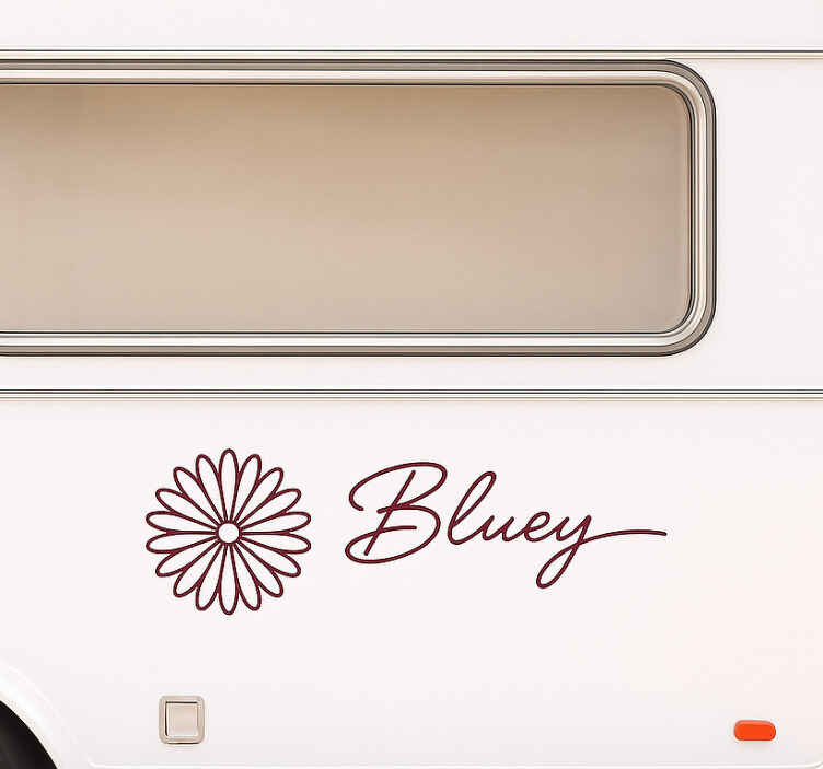 Autocollant camping car design personnalisé avec fleurs - TenStickers