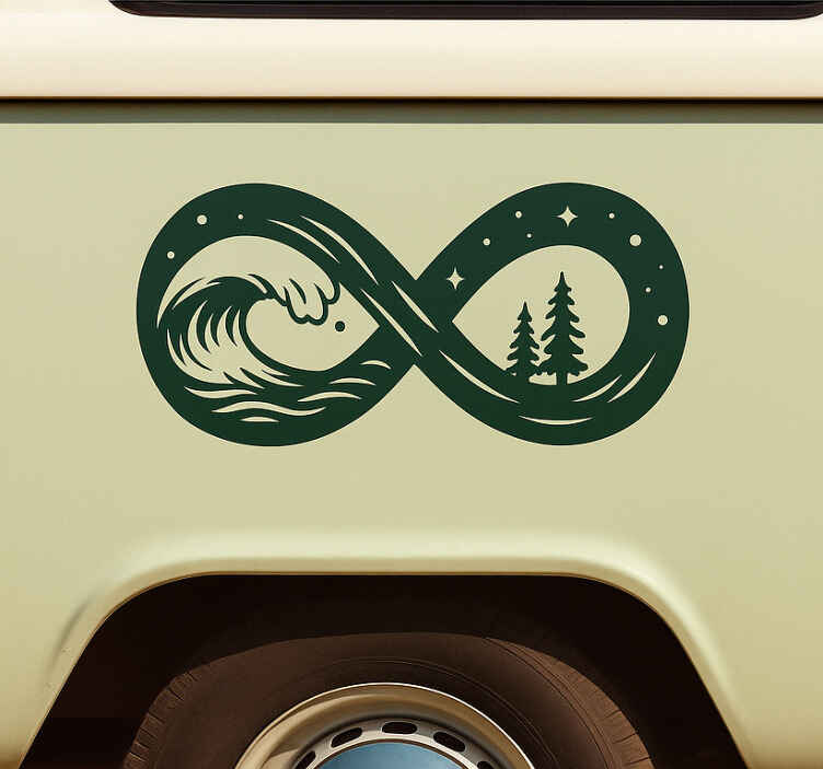Autocollant camping car décalage infini - TenStickers