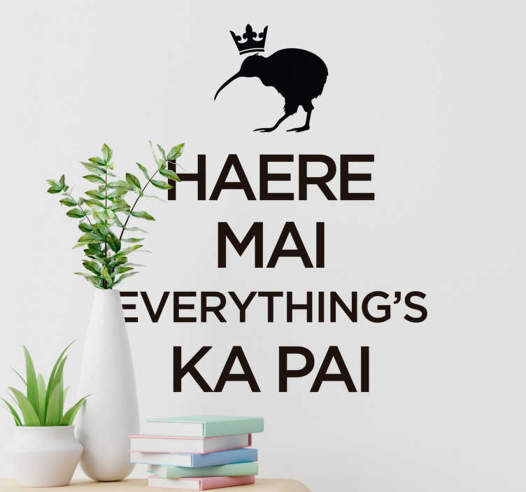 Everything's ka pai popular saying wall decal - TenStickers