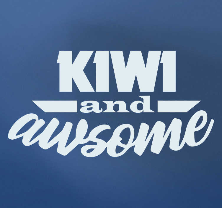kiwi and awsome car decal - TenStickers
