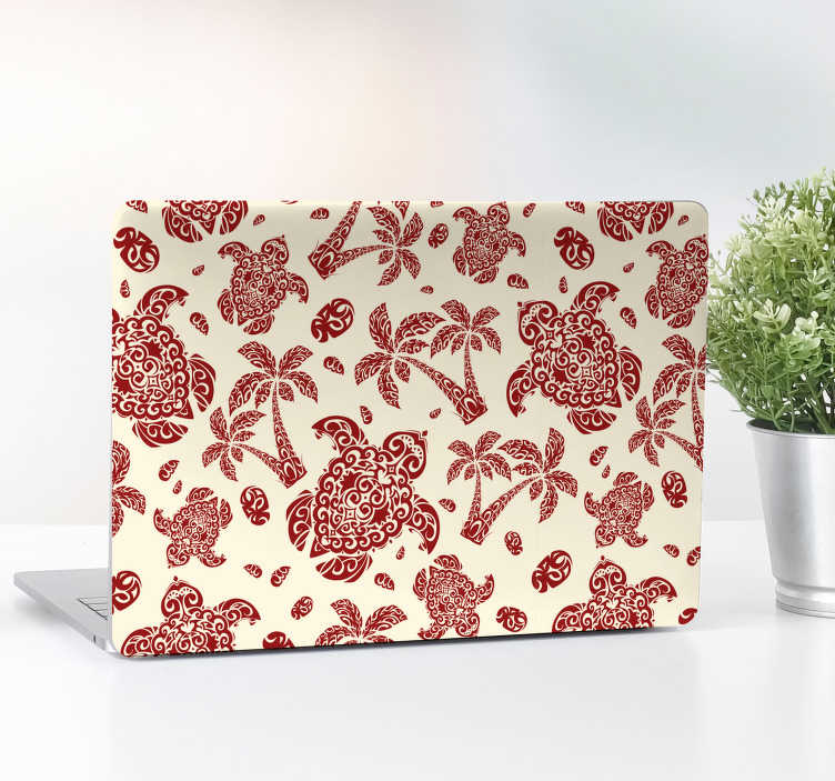 Maori pattern laptop sticker - TenStickers