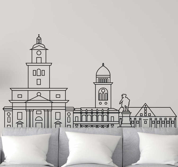 Gothenburg skyline silhuett silhuett - Tenstickers