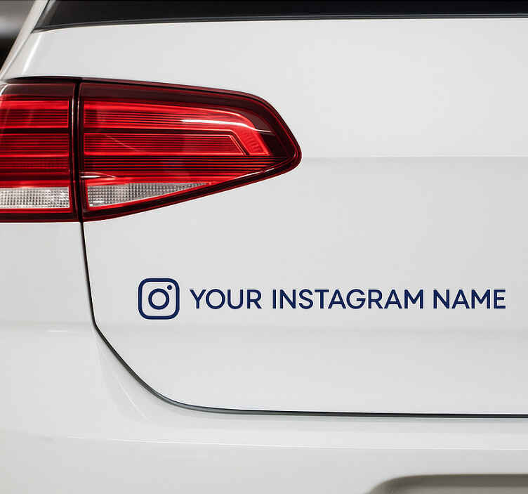 Autocolante para carro conta do instagram elegante - TenStickers
