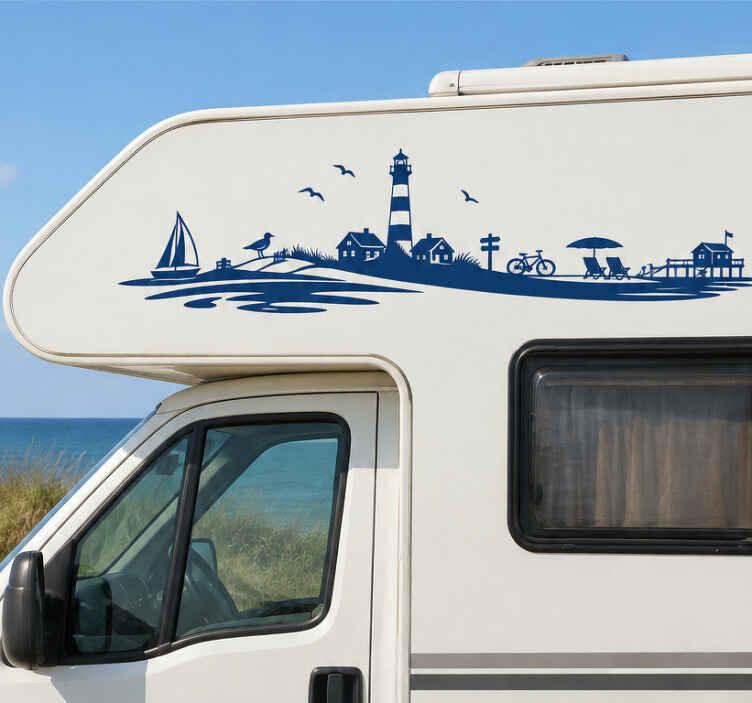 Wohnmobil aufkleber nordsee und ostsee küsten - TenStickers
