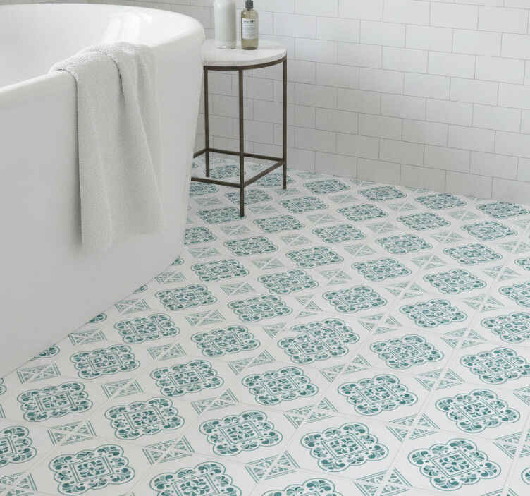 Azulejo adhesivo patrón geométrico elegante - TenVinilo