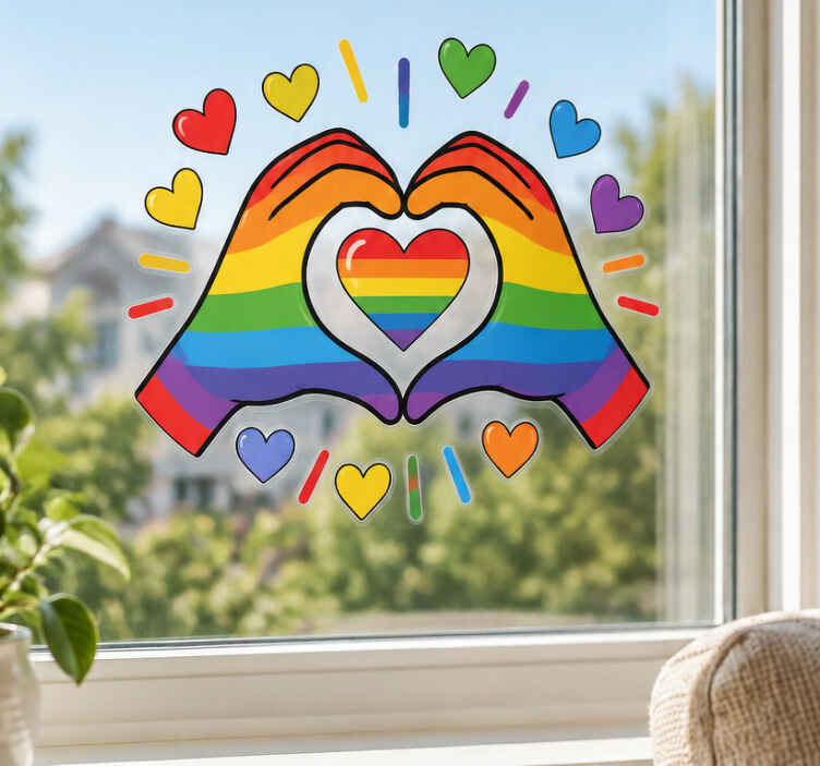 Window sticker pride month rainbow - TenStickers
