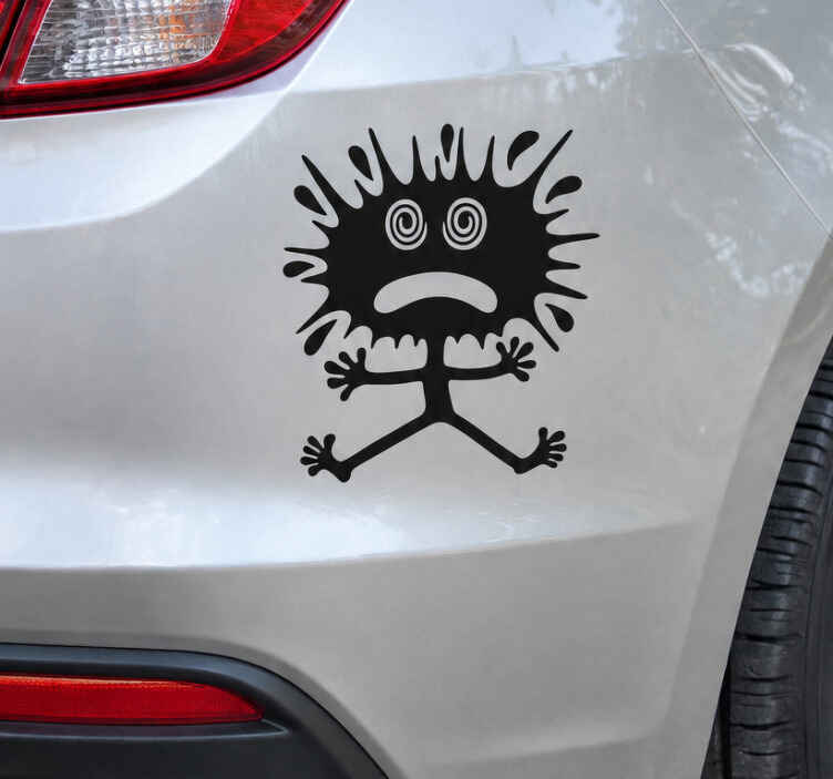 Autocolante para carro silhueta divertida e maluca - TenStickers