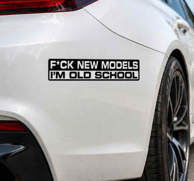 Autocolante para carro eu sou da velha escola - TenStickers