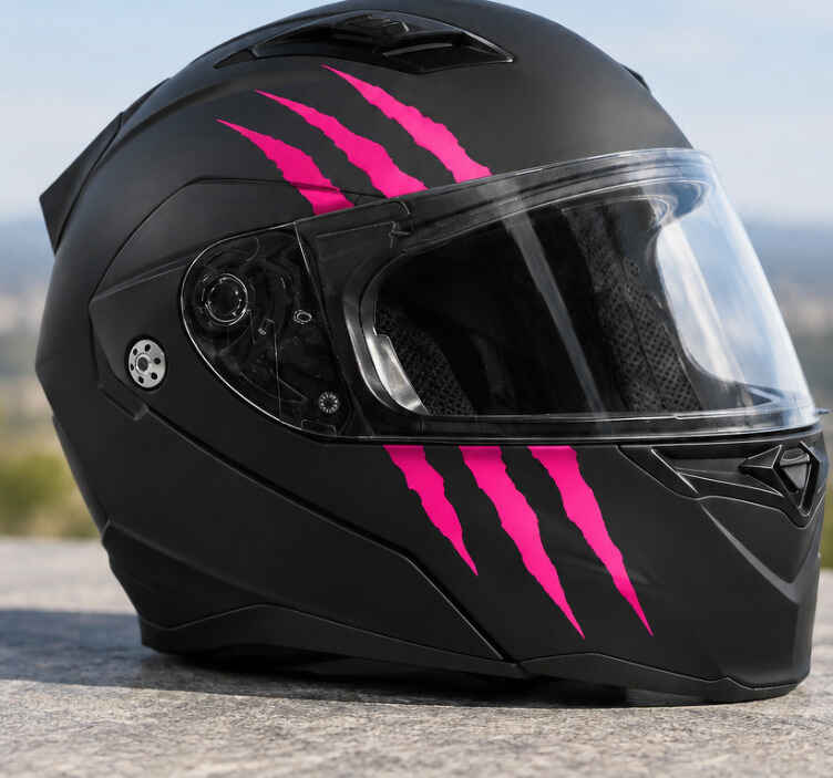 Rosa striper klistremerke til motorsykkel - Tenstickers