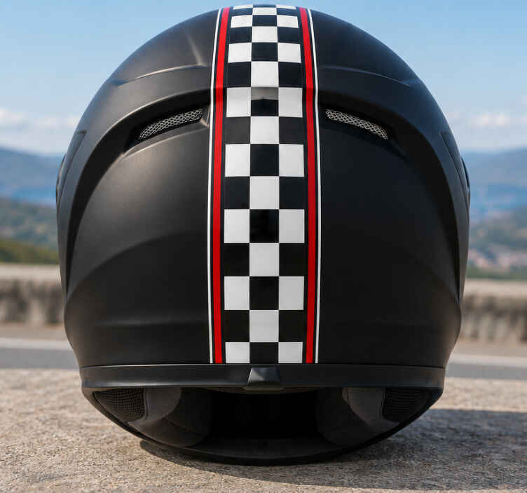 Autocolante para motas com design de corrida - TenStickers