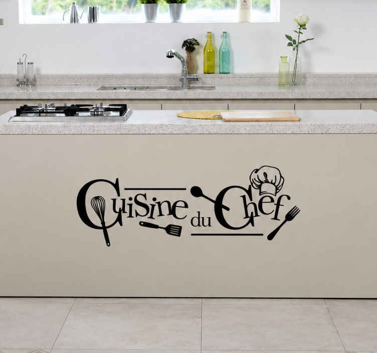 Vinilo para cocina cocina de un chef - TenVinilo