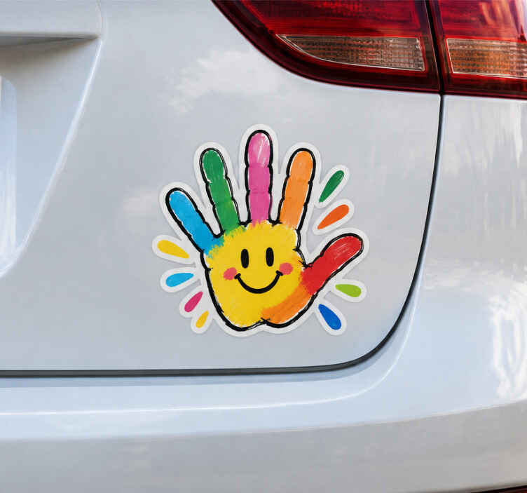 Sticker voiture dessins à la main colorés - TenStickers