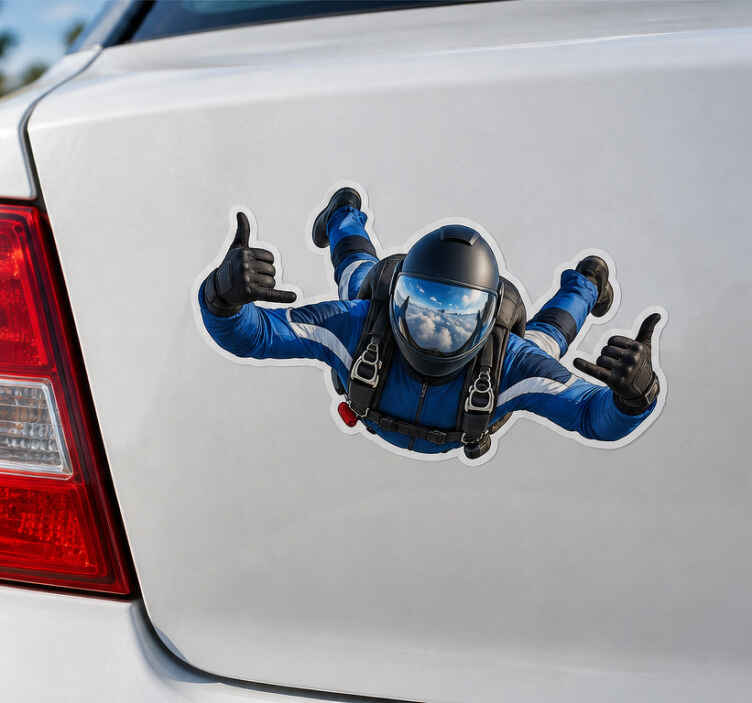 Autoaufkleber fallschirmspringer mann - TenStickers