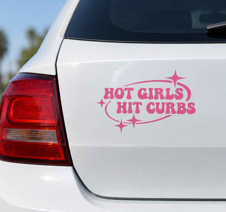 Car sticker hot girls bump curbs - TenStickers
