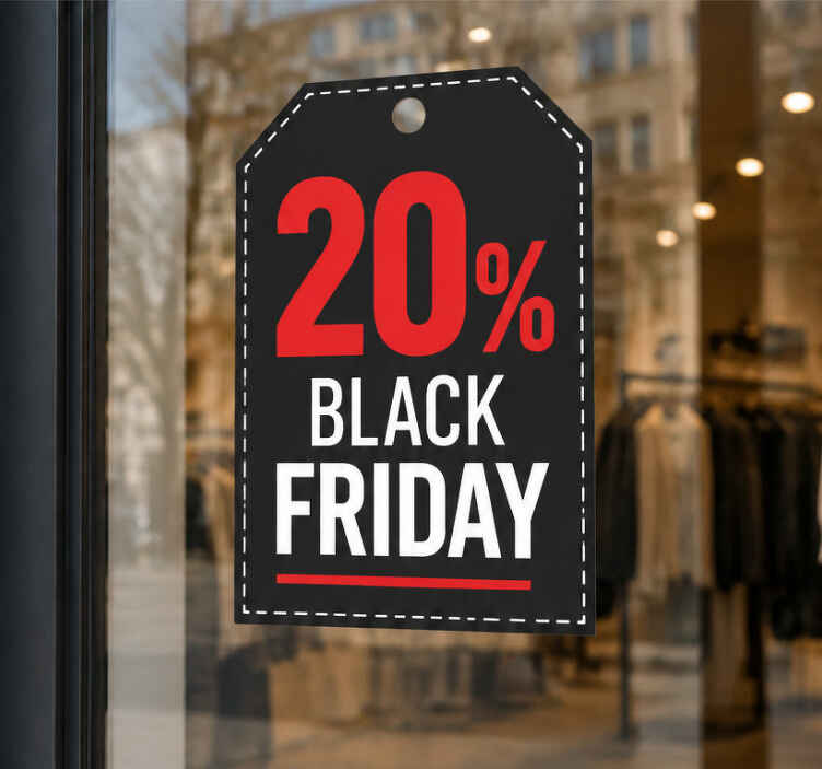 Vinilo black friday etiqueta de descuento personalizada - TenVinilo