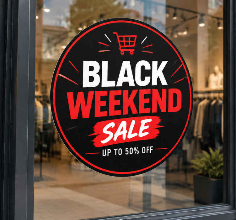 Black friday sticker sale custom discount - TenStickers
