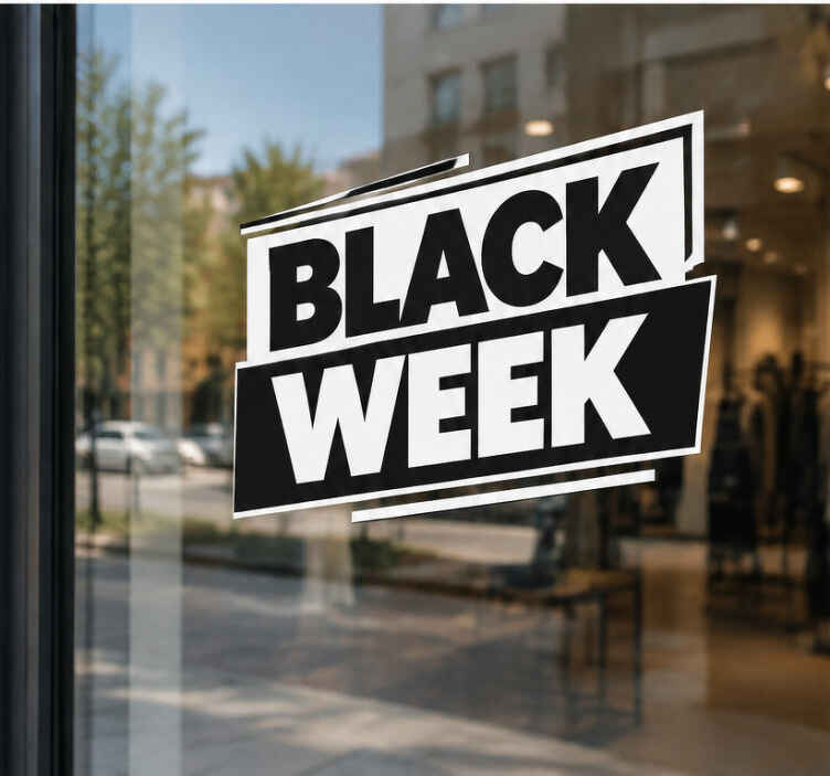 Vinilo black friday blanco y negro - TenVinilo