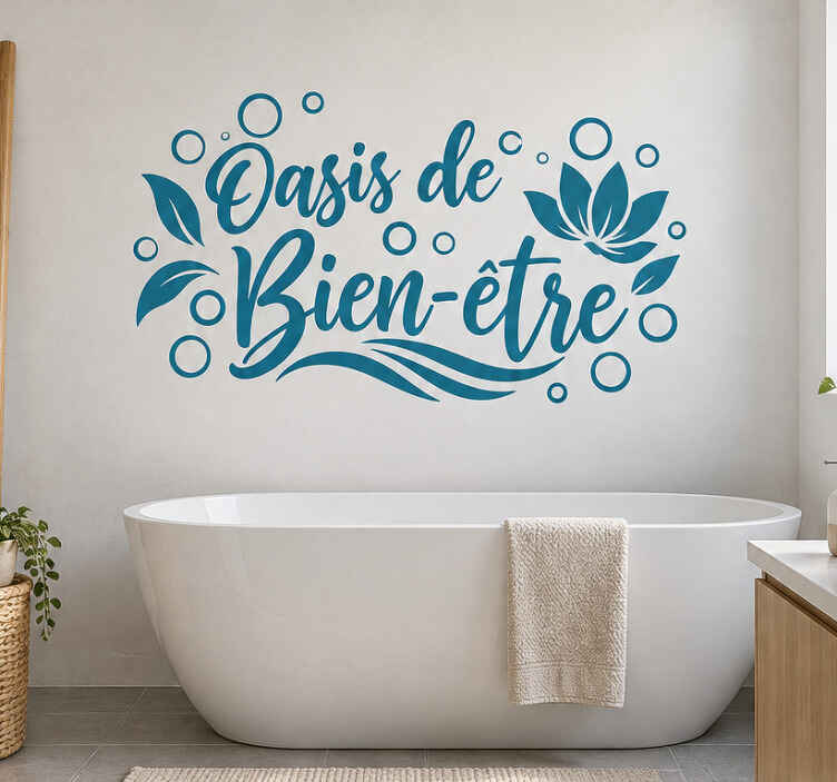 Badkamer sticker oase van welzijn - TenStickers