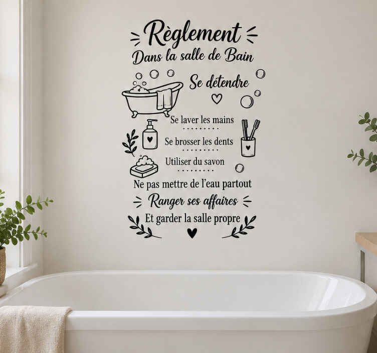 Adesivo bagno nel mio bagno... - TenStickers