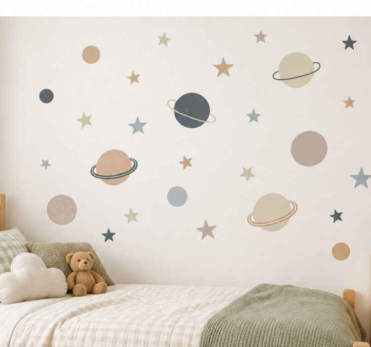 Adesivo murale bambini foglio adesivi pianeti - TenStickers