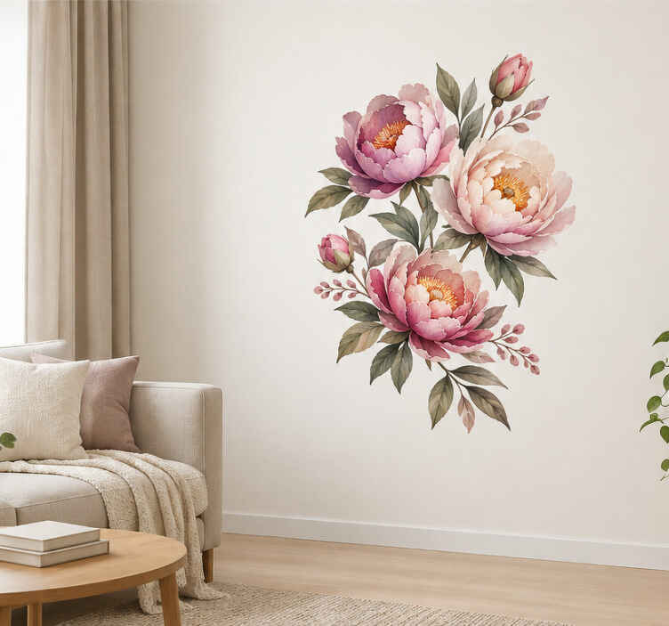 Flower wall sticker - TenStickers