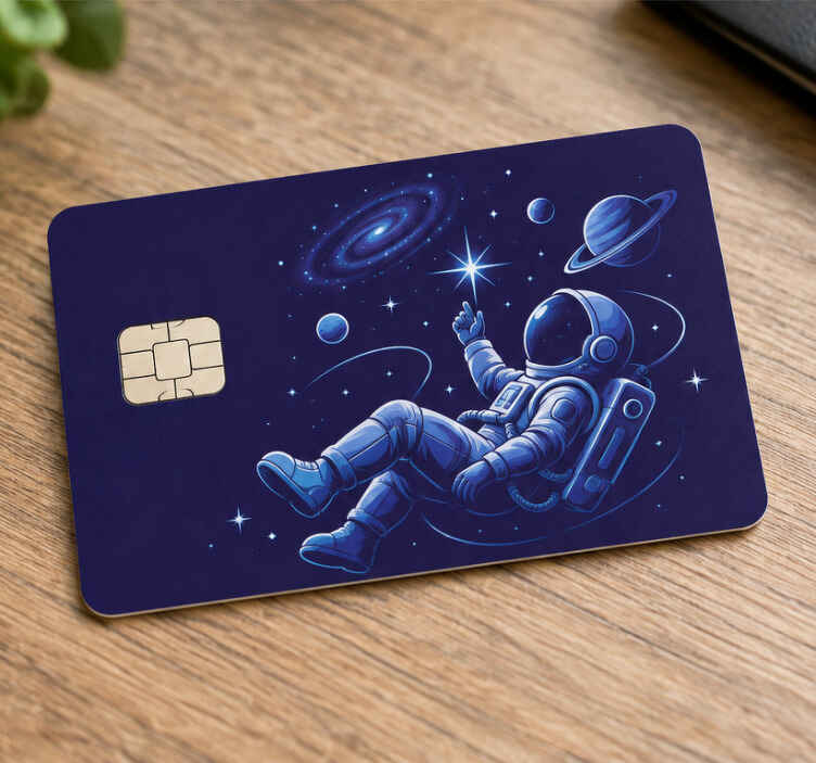 Credit card sticker cosmic - TenStickers
