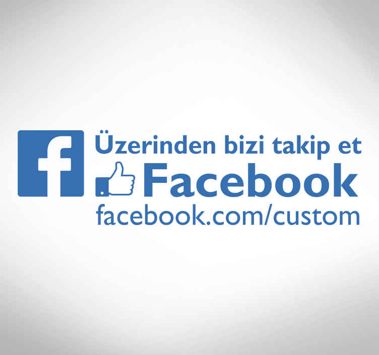 Facebook pencere etiketinde beni takip et - TenStickers