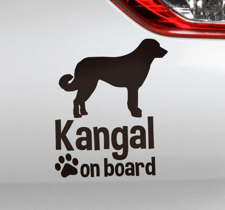 niettemin bar prototype Kangal aan boord van auto sticker - TenStickers